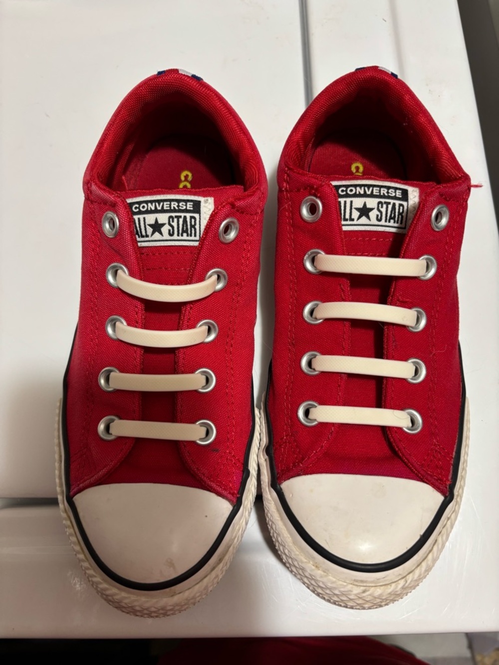 Converse Red Low-Top Slip-On Sneakers